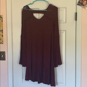 Maroon dress with cutouts